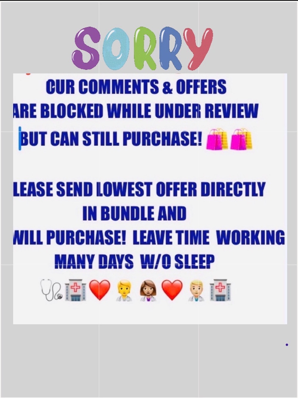 PLZ OPEN PRIVATE CHAT SO CAN ASK ABOUT ITEM. WE ARE VERY INTERESTED IF ❤️’ed